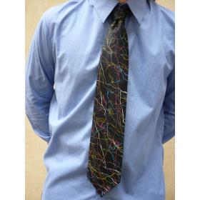 Louk+-+Echarpes+et+cravates+-+Cravate+noire+et+multicolore