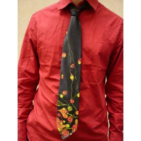 Louk+-+Echarpes+et+cravates+-+Cravate+noire%2C+rouge+et+vert+anis