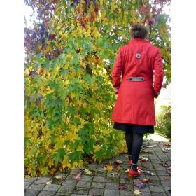 Manteau+en+lainage+rouge+et+gris