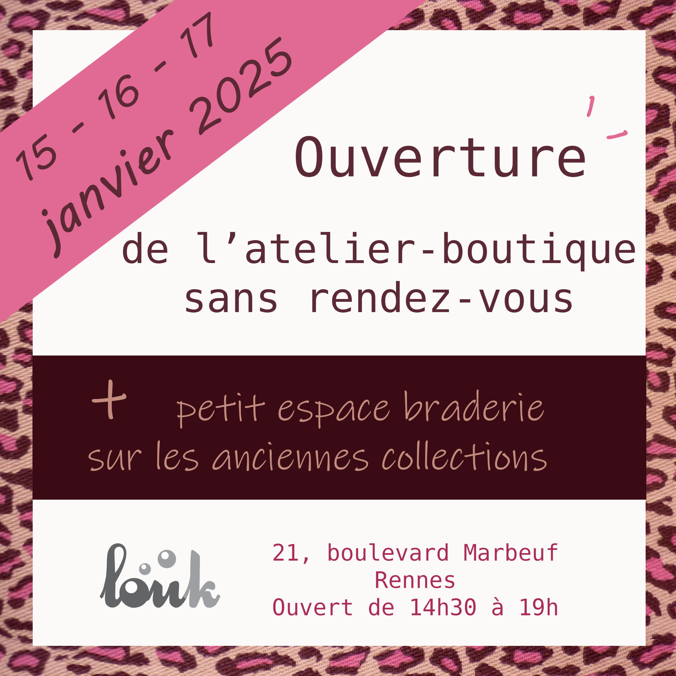 Ouverture & petite braderie